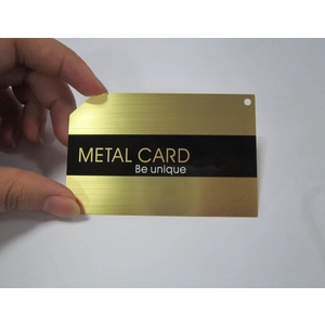 Beautiful Brushed Metal Card with Hole Metal Tag
