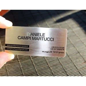 Tarjeta de visita de metal con acabado cepillado Chuangxinjia Tarjeta de metal Fabricante