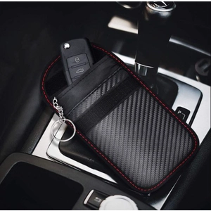 Carbon Fiber Faraday Keyfob RFID Signal Blocking Bag