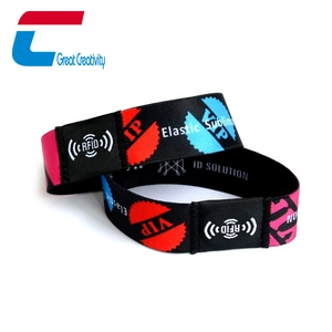 Custom Wholesale Reusable Stretch Elastic RFID Wristband