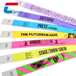 用于体育赛事识别的定制批发一次性 RFID NFC 纸腕带