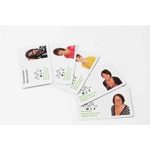 Cartão de visita de PVC de plástico branco à prova d'água personalizado por atacado