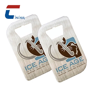 Douaneontwerp metalen kaart flesopener