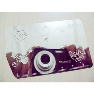 Tarjeta de visita del metal del efecto del espejo