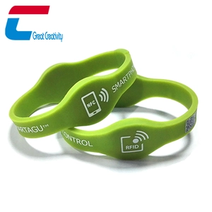 bracelet de silicone rfid hybride à double fréquence