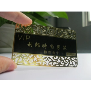metal business card with die cutting design