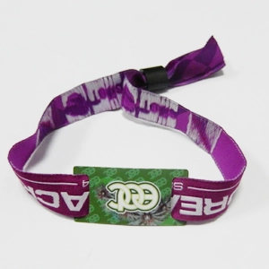 one-time woven RFID wristband tag