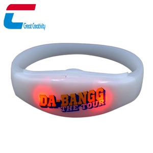 pulseira leve led de silicone para concertos