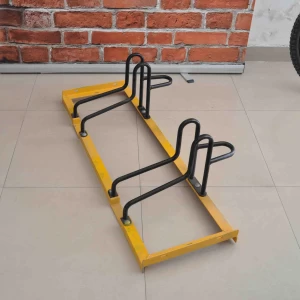 Support de vélo de moto électrique en acier monté au sol à 2 fentes