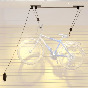 Ascenseur à vélo solide et Durable levage Kayak plafond palan poulie cintre blanchisserie Garage crochet stockage ascenseur