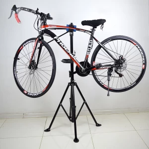 Suporte para reparo de bicicleta de liga leve suporte para armazenamento de bicicletas estação de reparo