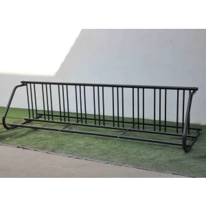 Black Black Multi Capacity Fence Grid Metal Bike Parking Stand Stand