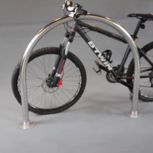 Kommerzieller, cooler Fahrradständer aus Edelstahl im U-Stil