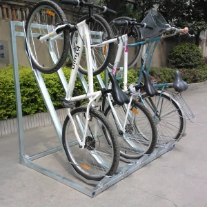 Porte-vélos à deux côtés robustes en argent d'usine pour 5 vélos
