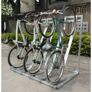 Floor Mounted Bike Lock Rack Vertical Storage Parking Stand