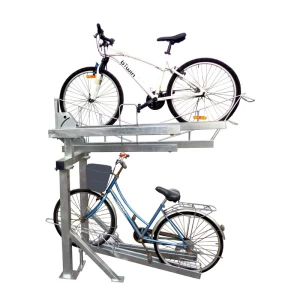Garage Double Tier Bike Rack 4 Bike Stand L Shape Manufacture