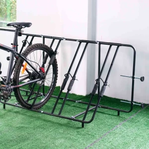 China Montagem de engate geral de fábrica Montagem de aço 4 bicicletas Caminhão de carga Cama Porta-bicicletas para carro Suporte de bicicleta montado