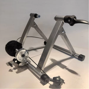 Ruota per addestramento a trasmissione diretta per bicicletta elettrica in materiale d'acciaio, facile da riporre, per interni