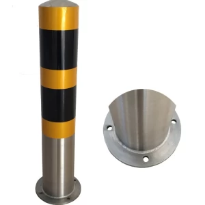 Pioneer Fixed Street Safety Bollard with Signs on The Top Mooring Bollard