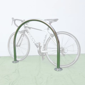 Supports de stationnement d'affichage de vélo d'anneau de forme de U inversé rond