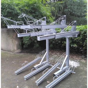 china best double tiers bike parking racks factory double decker bicycle rack