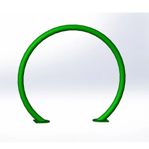 portabicicletas en forma de U invertida círculo con recubrimiento en polvo