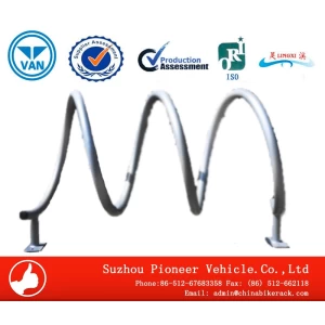 spiral bike rack china bicycle parking stand factory