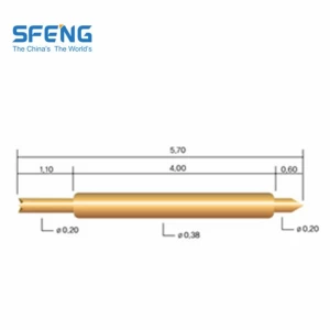 Gold plated small double-headed pogo connector pin with high precision