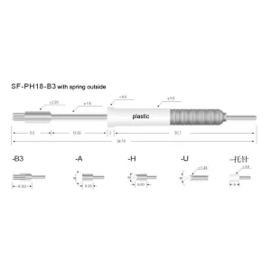 SFENG 브랜드 54.7mm의 *의 3.5mm의 pH를 18 테스트 프로브