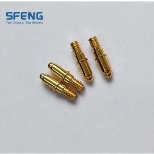 Spring loaded contact pogo pin with screw M3