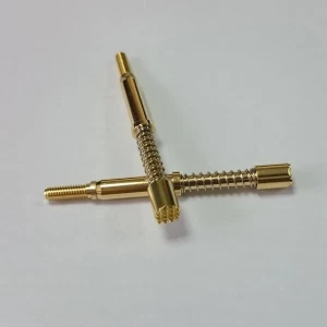Thread brass pogo pin with 15A current ration