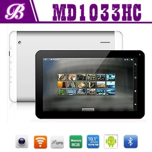 10.1inch Android Tablet-PC mit 1G + 8G 1024 * 768 TN-Bildschirm vor 0.3M Echt 2.0M Kamera mit bluetooh 3G
