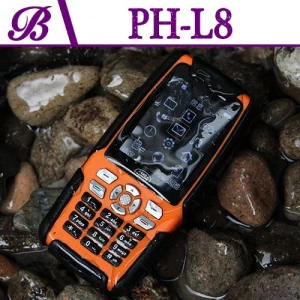 2.4 inches, resolution 320*240, memory 64MB64MB, 3800 mAh, supports Bluetooth, rugged mobile phone L8