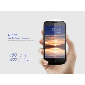 4,0-calowy dwurdzeniowy MTK6572 480 * 800 512 MB 4 GB aparat przedni 1,3 miliona pikseli tylny aparat 5 milionów pikseli obsługa 3G GPS WIFI Bluetooth Cubot Smartfon z systemem Android GT95