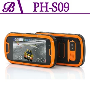 4,3-Zoll-1G + 4G 960 × 540 QHD IPS-Schirm, Front-Kamera 0.3M Rückseiten-Kamera 8.0M Bluetooth WIFI GPS Quad-Core-Shop für Handy Rugged S09