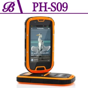 4.3inch 960 × 540 IPS QHD schermo 1G + 4G Supporta Bluetooth GPS WIFI Macchina fotografica anteriore 0.3M telecamera posteriore 8.0M Quad CoreOutdoor Smart Phone S09