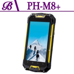 4,5-Zoll-Unterstützung GPS WIFI Bluetooth 1G + 4G Speicher 540 * 960 Bildschirmfrontkamera 2.0M Rückseiten-Kamera 8.0M Touchscreen Wasserdicht Stoßfest Staubdicht Handys M8 +