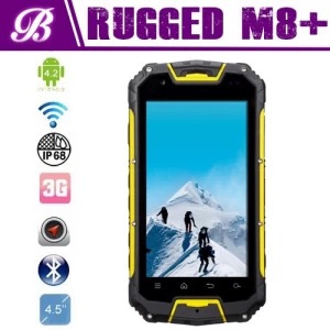 Telefono robusto mtk6589 quad core NFC IP68 da 4,5 pollici opzionale Snowpow M8 con walkie talkie/ptt