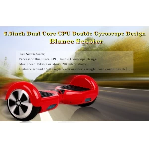6.5inch Dual Core CPU Doppel Gyroscope Neuer Entwurfs Gleichgewicht Scooter
