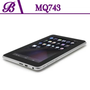 7 인치 배터리 2400 MAH 1G + 4G 전면 0.3MP 카메라 후방 카메라 2.0MP 800 * 480 VGA 태블릿 PC 중국 공급 업체 MQ743