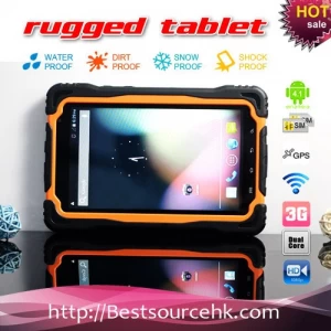 7-calowy wodoodporny, pyłoszczelny i wstrząsoodporny tablet MTK 6577 dwurdzeniowy z Wi-Fi i Bluetooth GPS