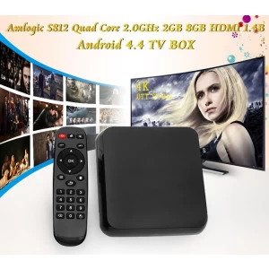 Amlogic Chip S812 Quad Core 2.0 Frecuencia principal 2GB 8GB HDMI 1.4B Android 4.4 TV Box M8S