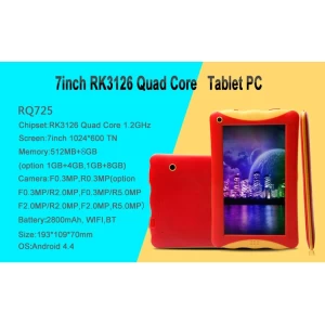 Kid Tablet PC 7inch Quad Core RK3126 512MB 8GB avec BT Wifi Tablet PC