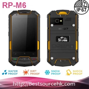 Teléfono móvil resistente M6 MTK 6577 de doble núcleo con Android 4.0
