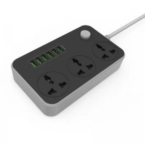 UK/Euro/US/CN Plug 6 USB Ports OEM/ODM Power Socket SK-1804