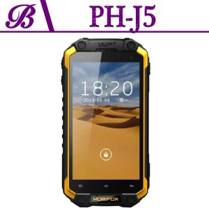 J5 Robusto telefone celular à prova d'água com GPS WIFI câmera frontal 2.0M câmera traseira 8.0M Memória 1G + 16G