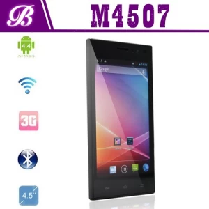 4.5inch MTK6582M Quad Core 1G 4G 960 * 540 avec la 3G GPS WIFI Bluetooth Android Smart Phone M4507