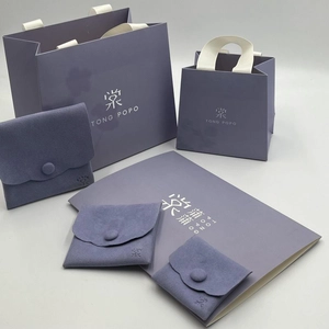 sac en papier de design doux sac d'emballage d'achat de baguette de poignée