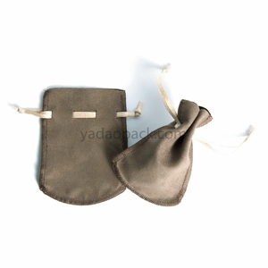 Handmade soft touching velvet pouch with drawstring for jewelry packaging