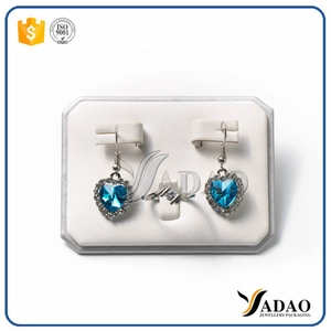 lacquer/Leather/velvet wholesale For exhibition and showcase display design OEM/ODM jewelry ring/wedding earring/jade/gem display stand frame material